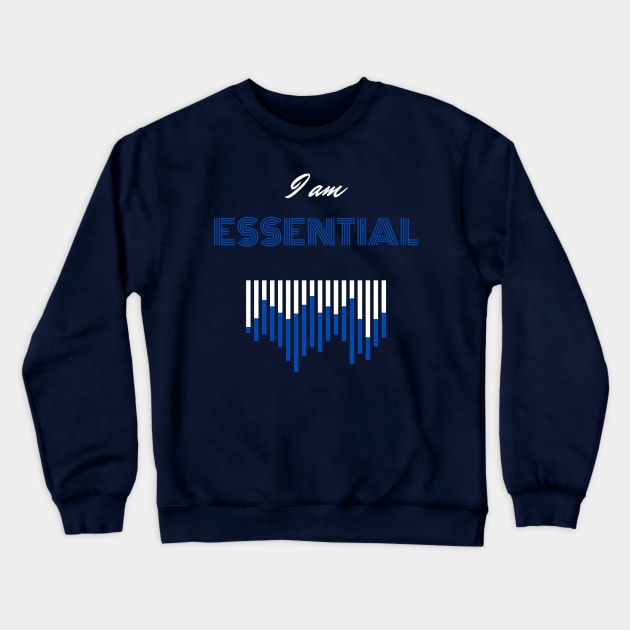 I AM ESSENTIAL Crewneck Sweatshirt by DOGwithBLANKET